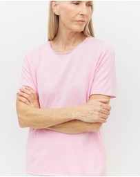 JH Lounge - JHL Crew T (Fine Cotton Cashmere) Candy Marle