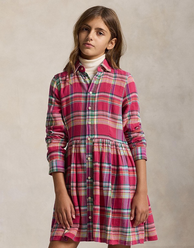 Polo Ralph Lauren - Plaid Cotton Madras Shirtdress - Teens