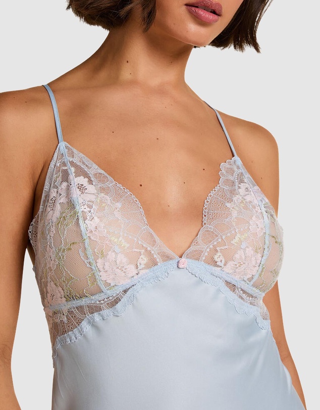 Hunkemoller - Satin Lace Miri Slip Dress