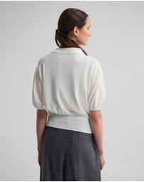 Oxford - Rose Polo Knitted Top