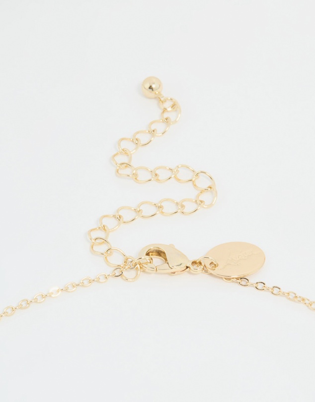 Lovisa - Gold Plated Brass Cubic Zirconia Rondell Necklace