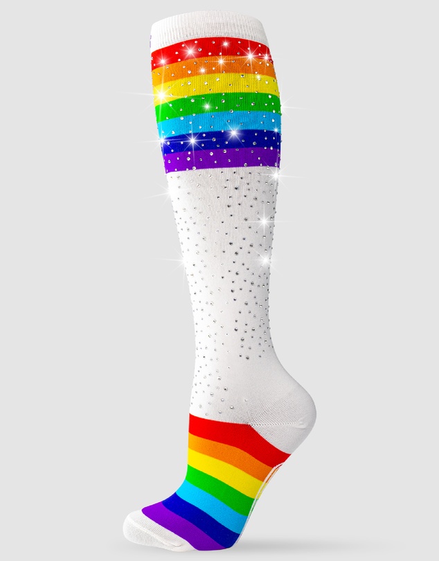 Crazy Skates - Crazy Socks Diamond Rainbow Knee-High Socks
