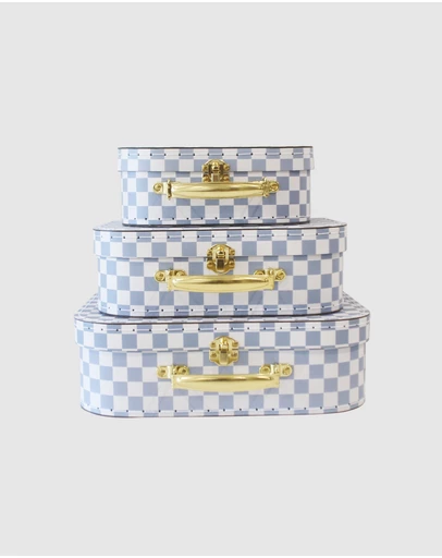 Alimrose - Kids Carry Case Set Blue Check