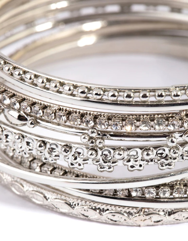 Lovisa - Silver Statement Bangle Pack