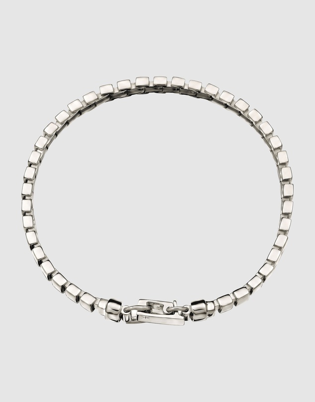 Kuzzoi - Geometric Bar Link Bracelet in 925 Silver