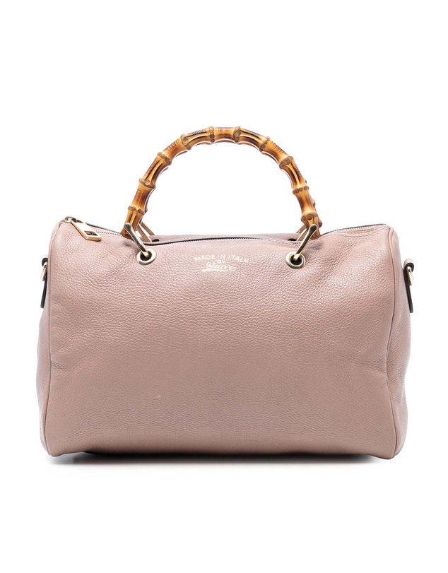 Pre-Loved by Azura Reborn - Pre-Loved Medium Calfskin Bamboo Shopper Boston Bag