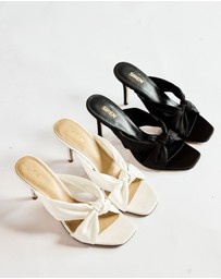 Siren - Nicola Satin Knot Mules