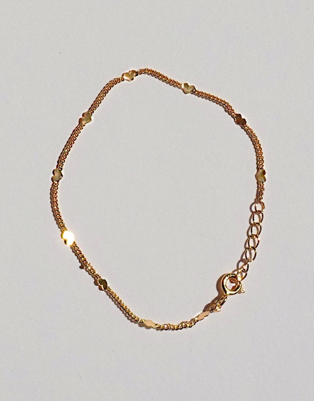 SAINT VALENTINE - Fine Heart Chain Bracelet - Gold