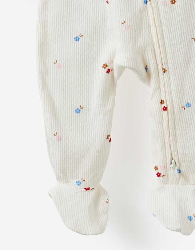 Cotton On Kids - Littlie Organic Long Sleeve Zip Romper