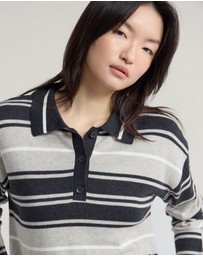 Oxford - Pip Striped Polo Knit