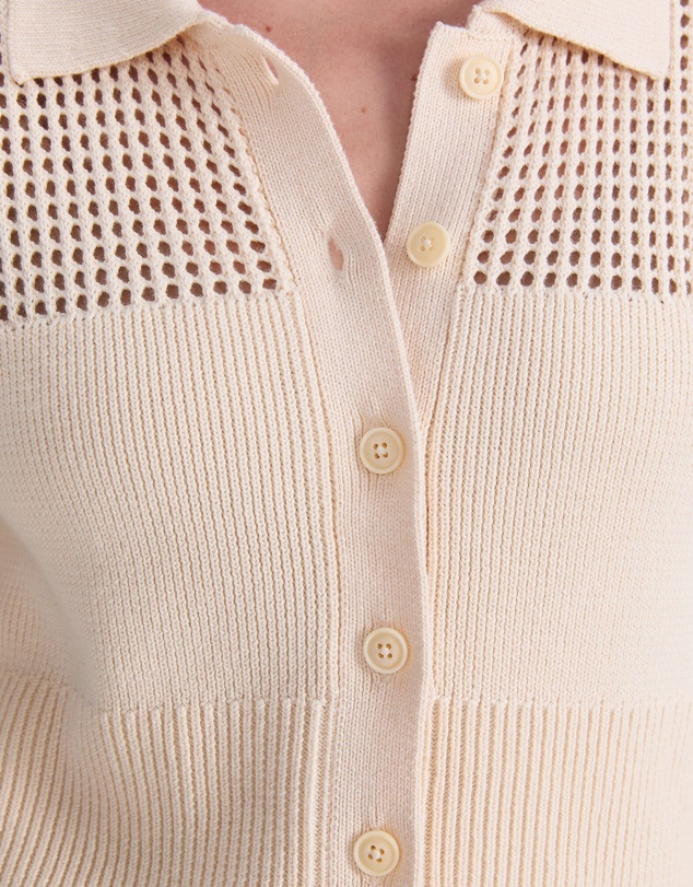 Sportscraft - Elka Pointelle Shirt Cardigan