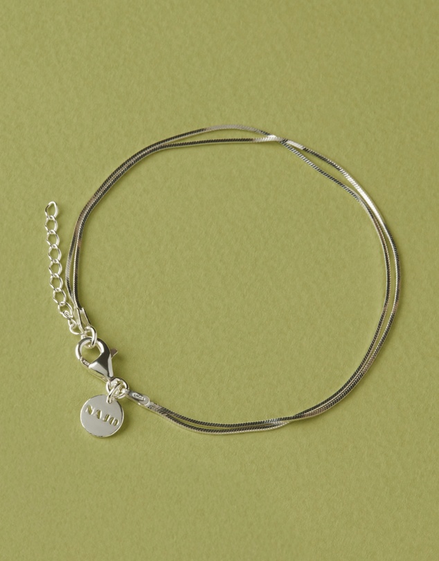 Najo - Mirage Silver Double Chain Bracelet (18.5cm+ext)