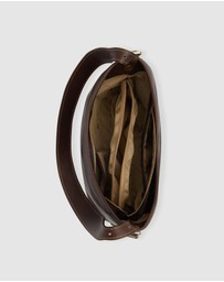Republic of Florence - Sophia Matt Chocolate Leather Shoulder Bag