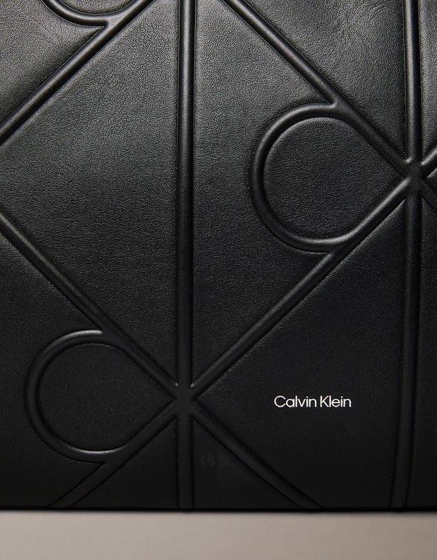 Calvin Klein - Embossed Allover Monogram Logo Tote Bag