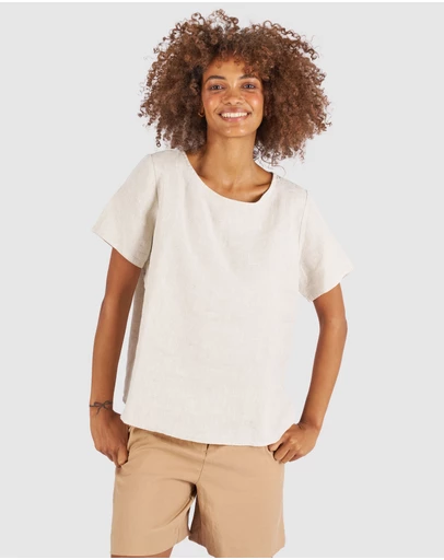 CAMIXA - Teena Linen T-shirt Top