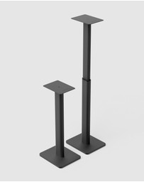 iWorld - Kanto SPH Universal Height Adjustable Bookshelf Speaker Stands - Black, Pair