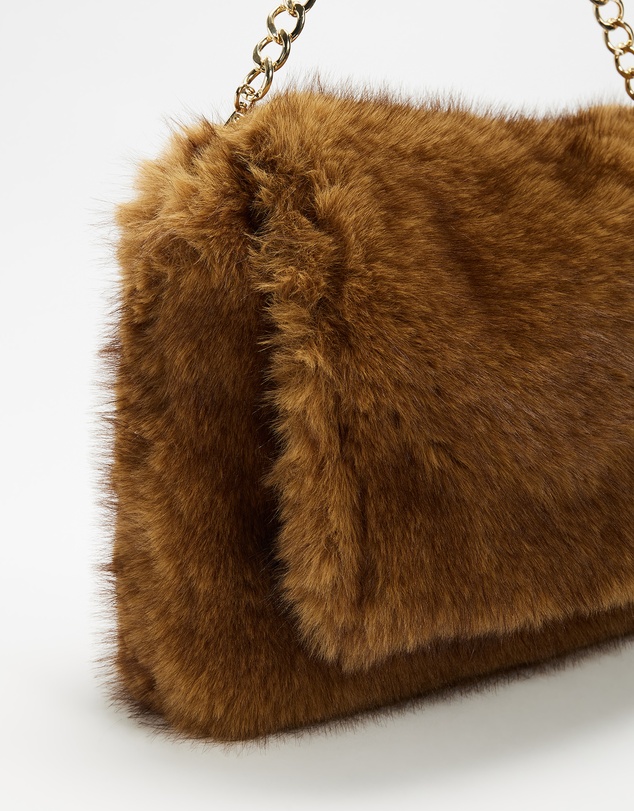 Lindsay Nicholas New York - Arlo Faux Fur Bag in Mink