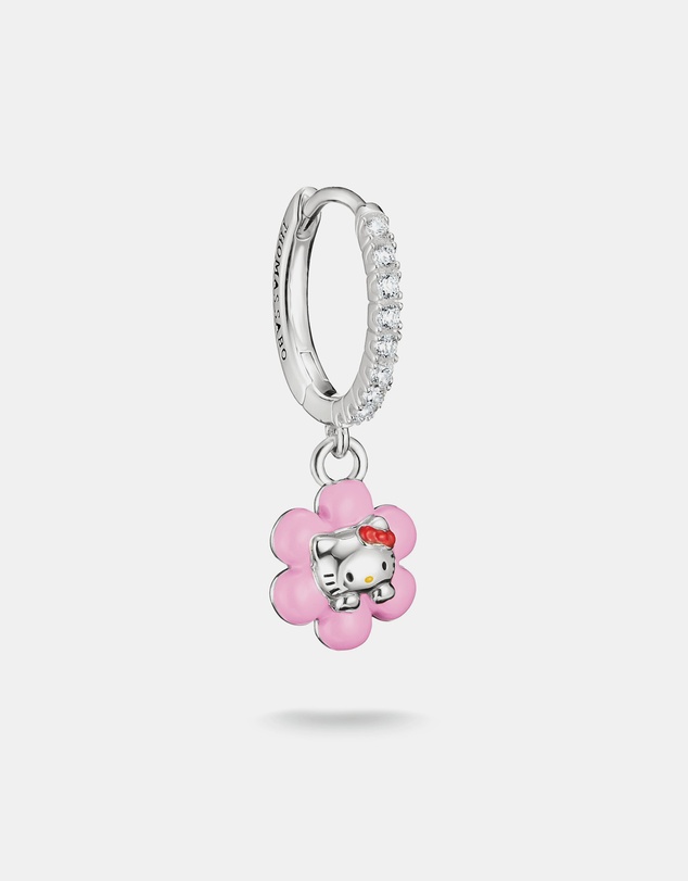 THOMAS SABO - THOMAS SABO Hello Kitty Single hoop earring flower with zirconia