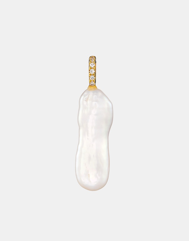 Zoe Olivia - 14K Gold Vermeil Pearl Long Charm