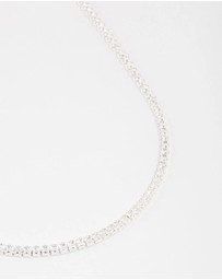 Lovisa - Silver Plated Fine Cubic Zirconia Cupchain Tennis Necklace