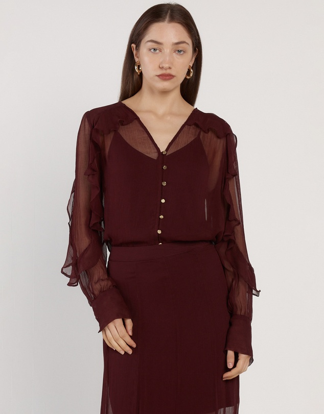 Fate + Becker - Odette Ruffle Blouse