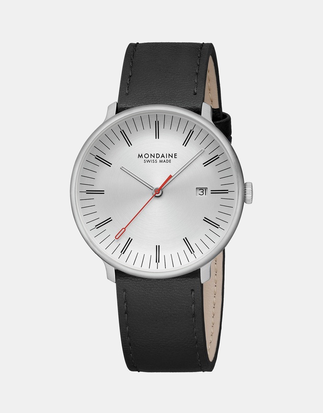 Mondaine - Mondaine Doppio 41mm Vegan Leather Watch
