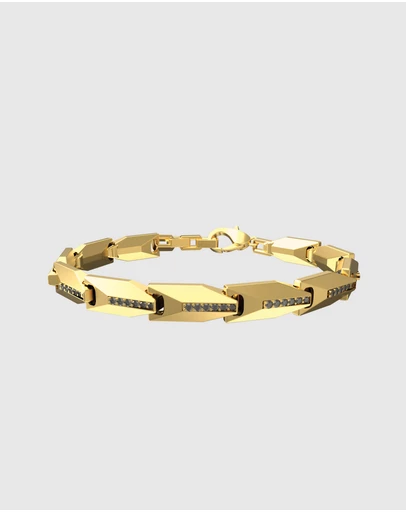 GUESS - Gold-Tone Matte Crystals Bracelet