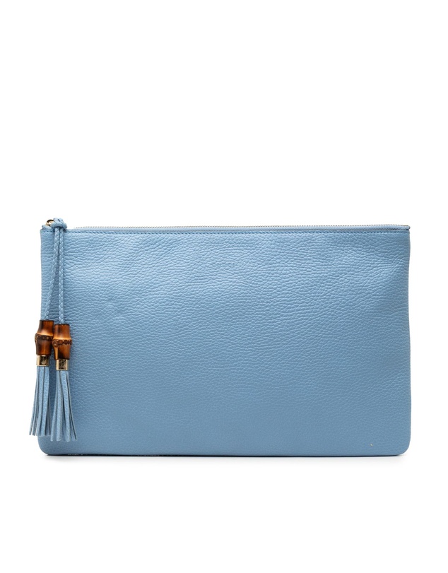 Pre-Loved by Azura Reborn - Pre-Loved Calfskin Bamboo Tassel Clutch