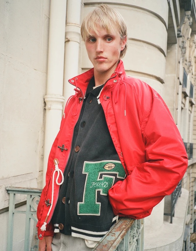 Found - Varsity Patch Collared Cardigan