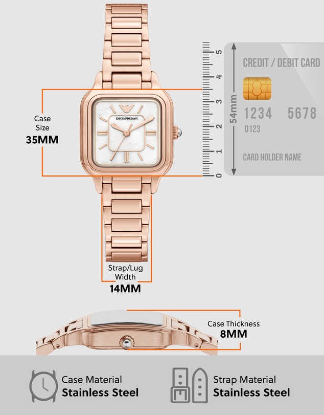 Emporio Armani - Rose Gold Analogue Watch