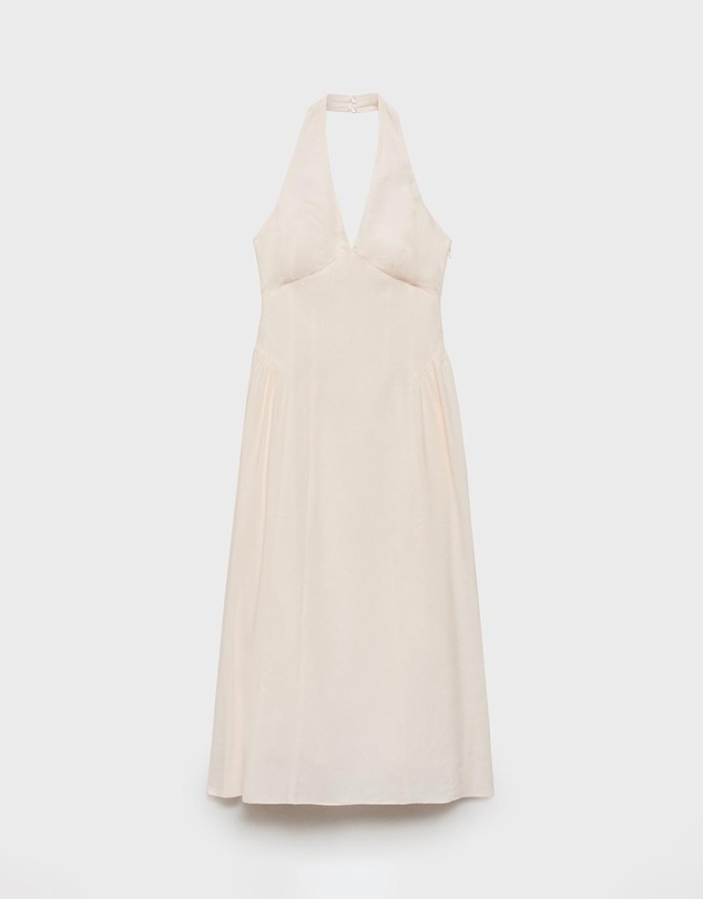 M.N.G - Valentin Halter-Neck Linen Dress