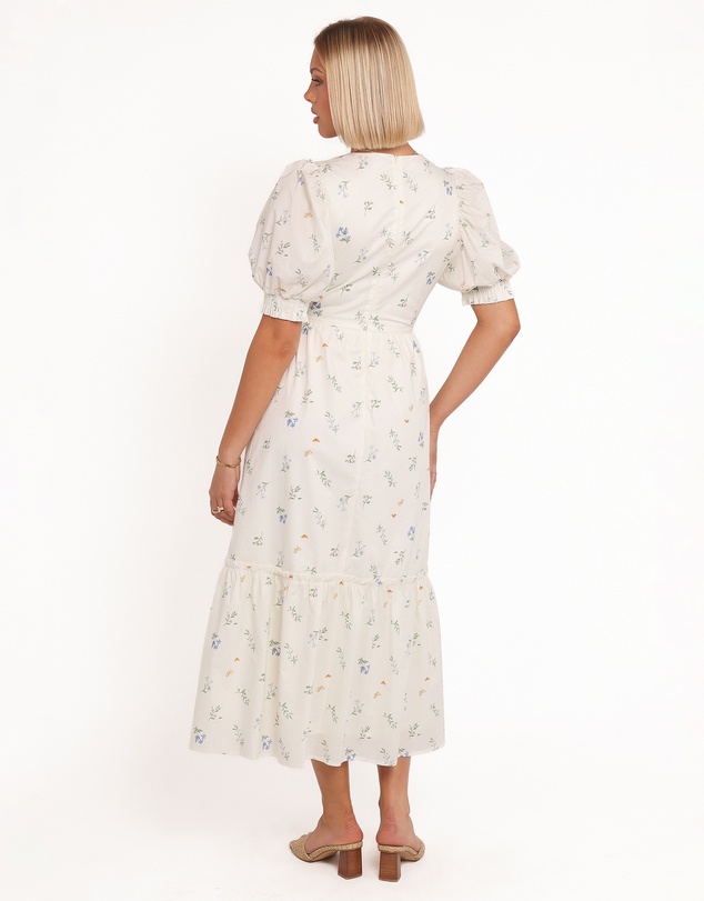 Petal & Pup - Steele Puff Sleeve Midi Dress - Floral