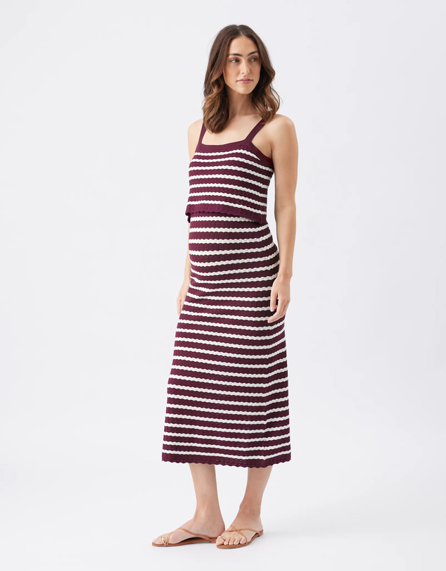 Ripe Maternity - Pointelle Knit Nursing Dress