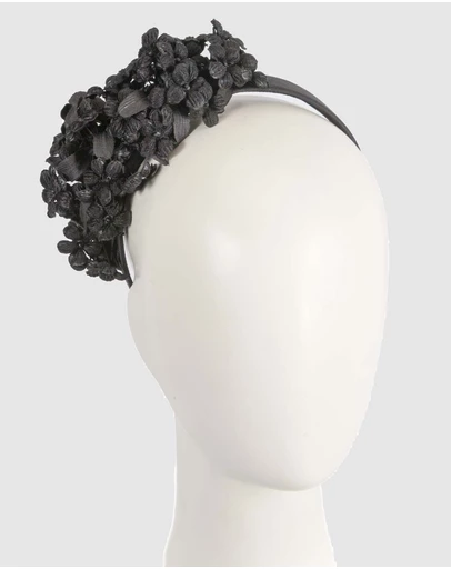 Max Alexander - Black Flower Fascinator Headband