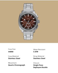 Fossil - Machine Silver Chronograph Watch
