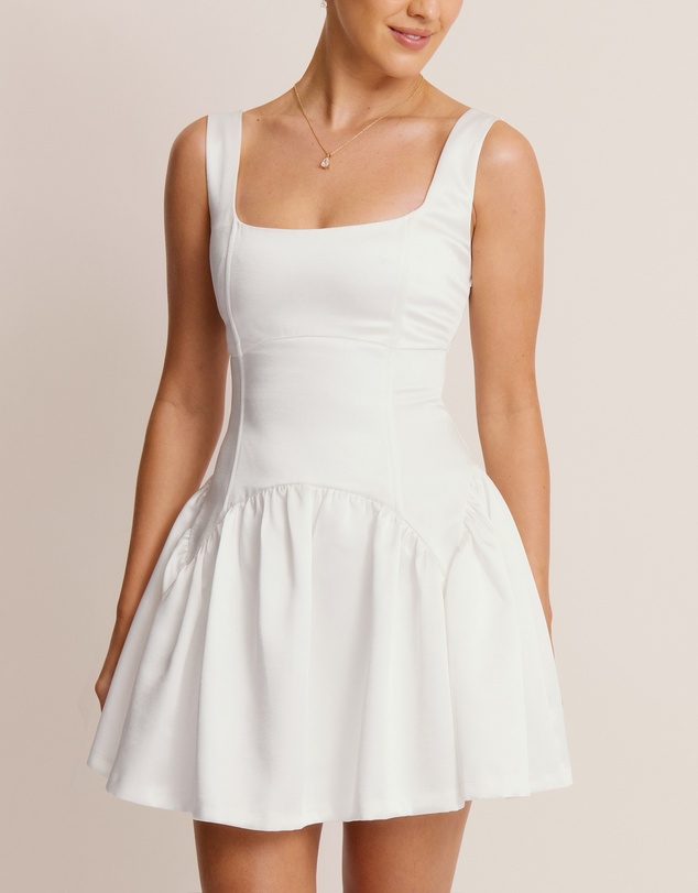 Six Stories - Scoop Neck Skater Mini Dress