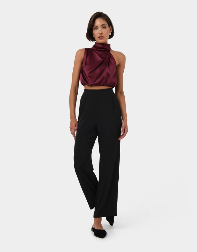 Forcast - Kaye Asymmetric Cowl Neck Top