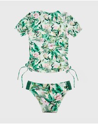 Aqua Blu Kids - Marabou Short Sleeve Rash Vest Set - Kids