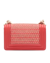 Pre-Loved by Azura Reborn - Pre-Loved Small Straw and Lambskin Boy Flap