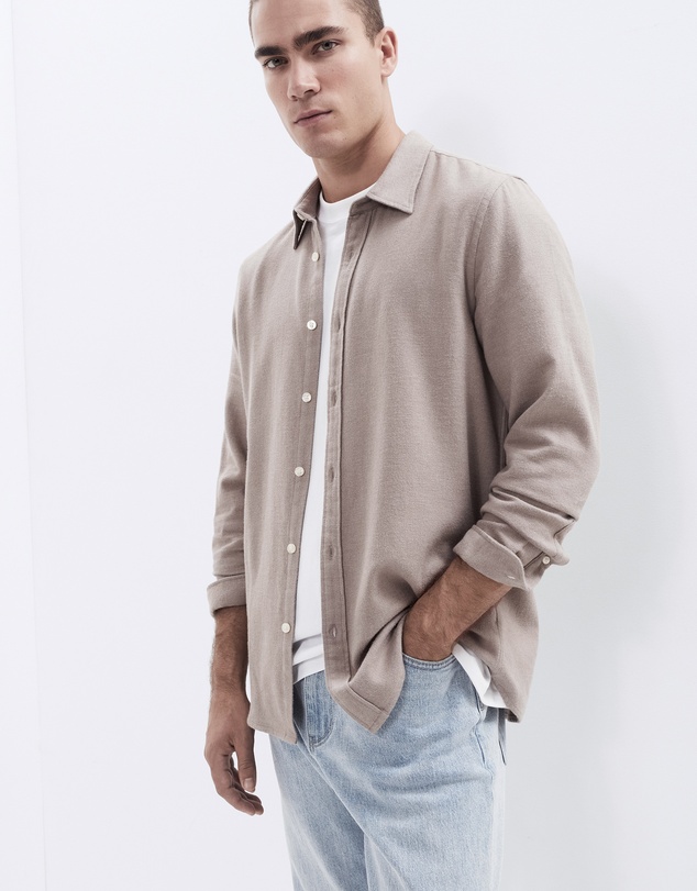 UNISON - Brushed Cotton L/S Regular Fit Shirt