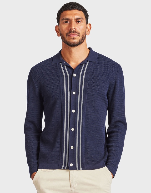 Academy Brand - Ross Stripe LS Polo