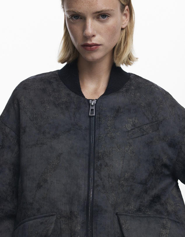 Desigual - Embroidered bomber jacket