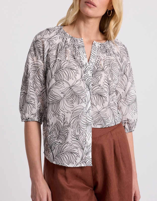 David Lawrence - Fern Embroidered Blouse