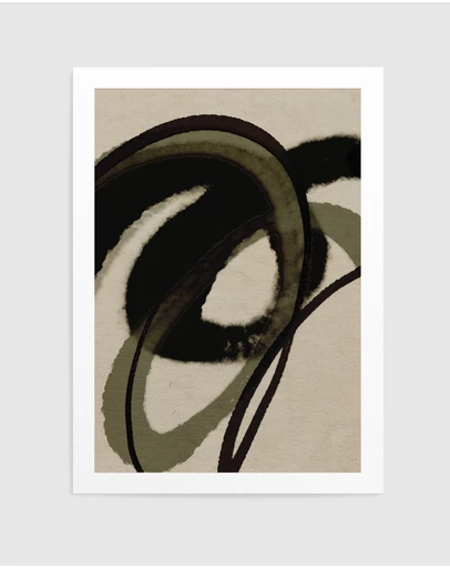 Olive et Oriel - Green Water Color No 2 by Treechild Art Print