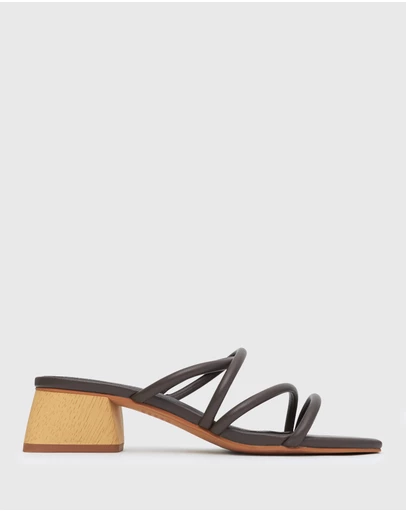 Betts - Hallie Low Wooden Block Heel Mules