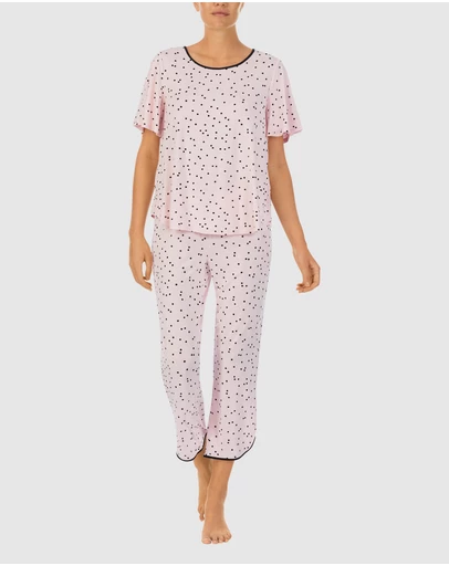 Kate Spade - Modal Jersey Short Sleeve Cropped Long Pyjama Set