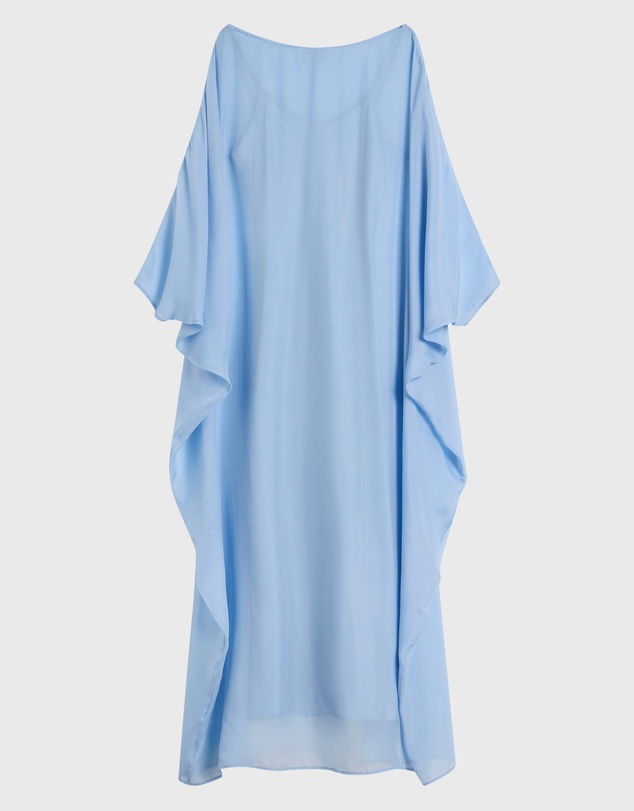BONDI BORN - Capri Silk Caftan Dress - Sky
