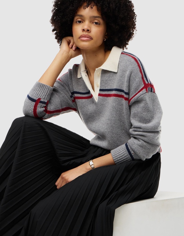 Tommy Hilfiger - Pleated Twill Midi Skirt