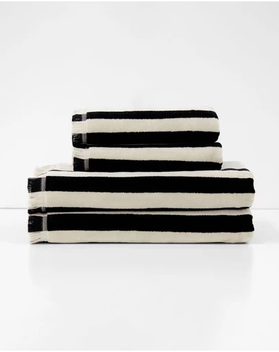 Aura Home - Palma Stripe Australian Cotton Bath Towel Set