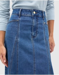Seed Heritage - Denim Panelled A Line Skirt